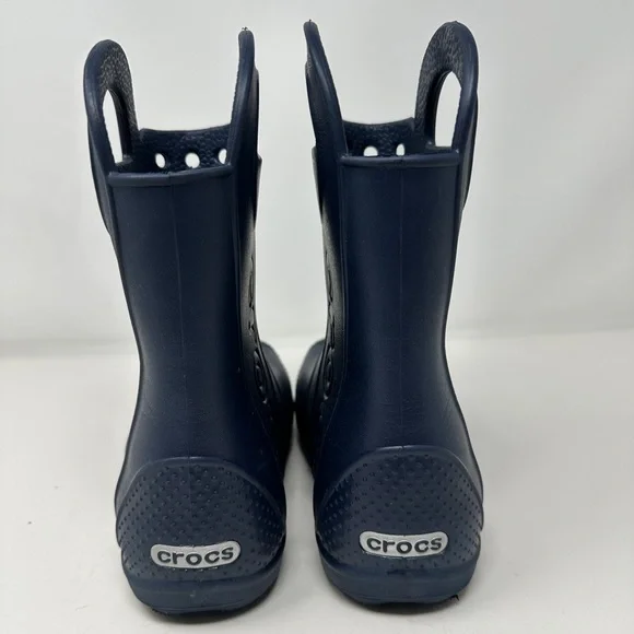 CROCS KIDS’ HANDLE IT RAIN BOOT Size C12 Navy Blue - Picture 3 of 6